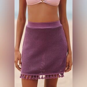 Anthropologie Purple Knit Pencil Skirt